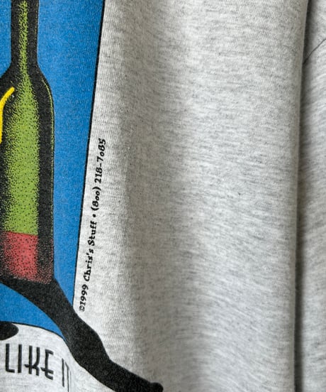 00s "WINE GETS BETTER WITH AGE" s/s tee XL