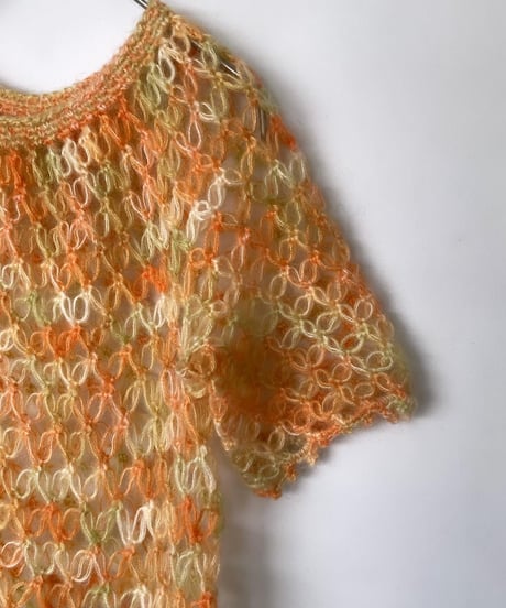 VINTAGE mohair crochet knit