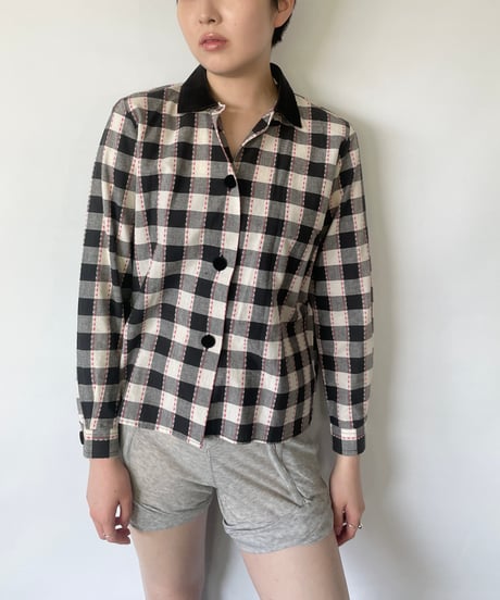 Ombre Check Shirt Jacket