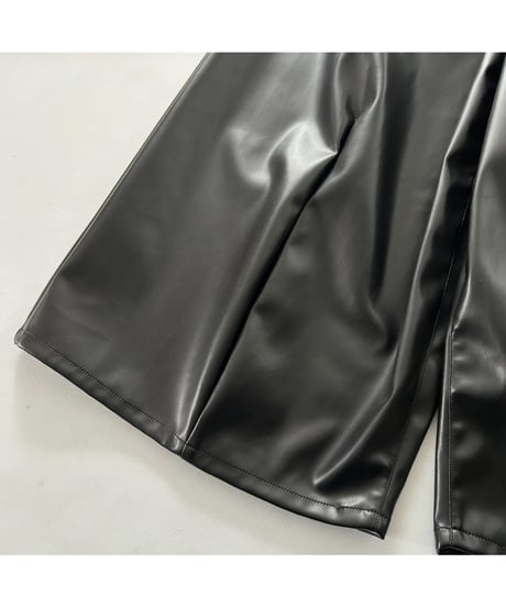 NAM "HORN PANTS - FAUX LEATHER" (BLACK)