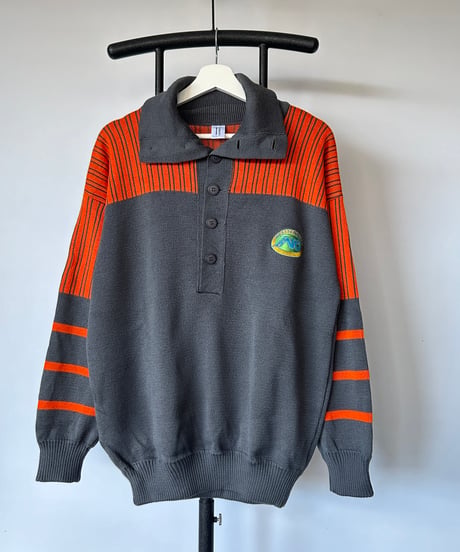 Europe High Neck Button Knit
