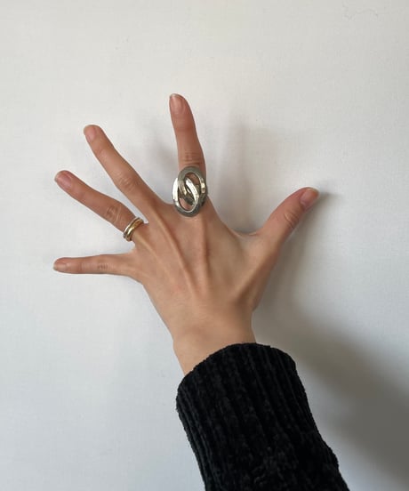70s vintage modernist pewter ring made in Denmark W