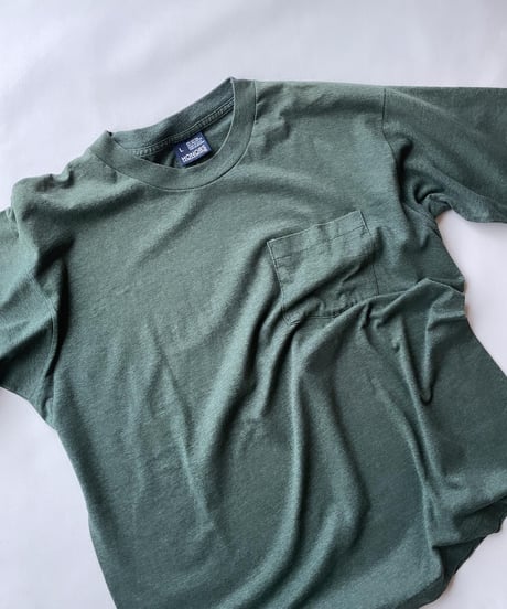 90s made in usa "HONORS" pocket s/s tee L