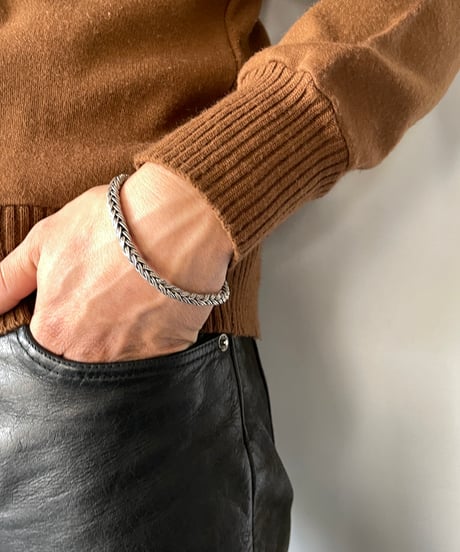 Europe vintage fox tail chain silver bracelet