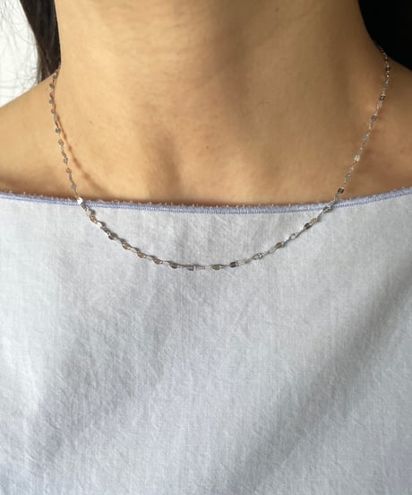 DEAD STOCK Vintage Italy925 tiny chain necklace Design 15