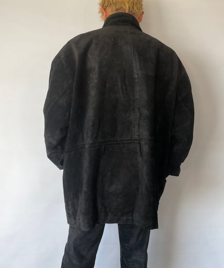 80-90s  Pig Skin Stand Collar Coat