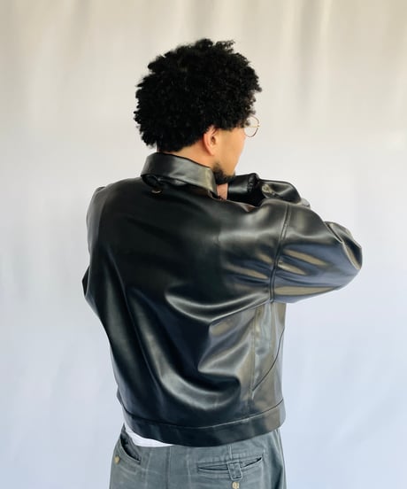 NAM "TRUMPET TRUCKER JACKET FAUX LEATHER"