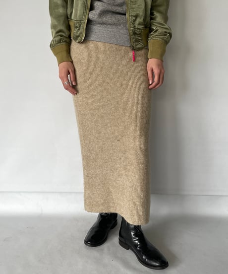 Vintage Wool Slit Skirt