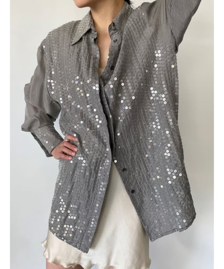 MADE IN ITALY sequins shirt