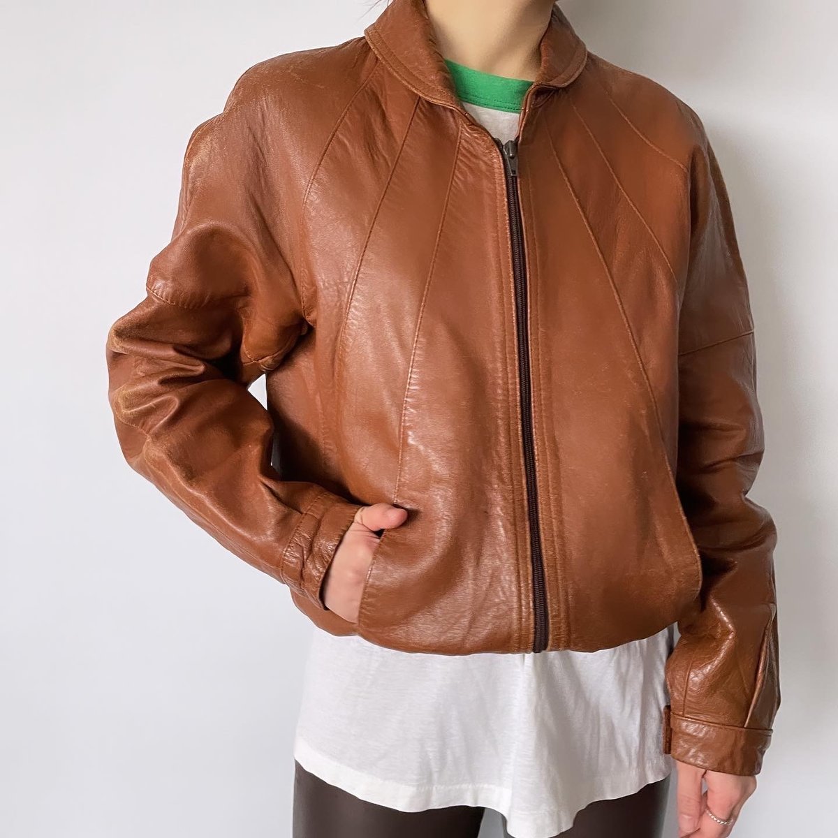 70-80s MADE IN ENGLAND leather jacket 38 | Clout