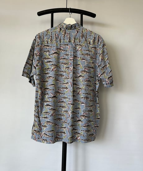 MALIHINI HAWAII R/C pullover s/s ALOHA shirt L