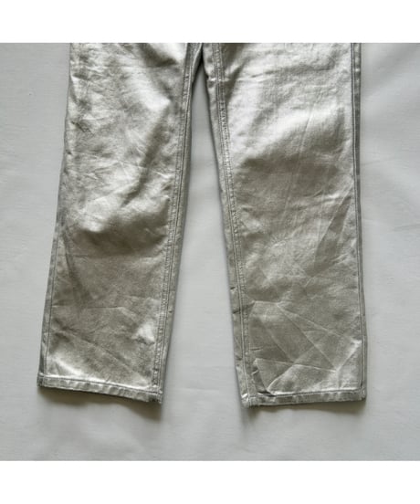 Silver Foil Denim Pants