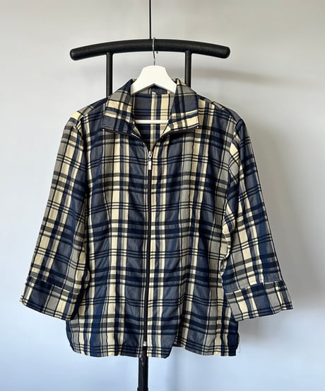 Europe Vintage Check Blouson