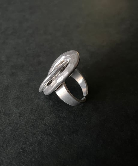 70s vintage modernist pewter ring made in Denmark W