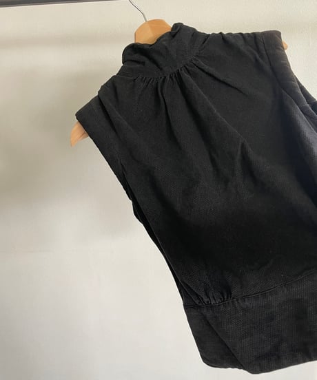 Back zip high neck tops