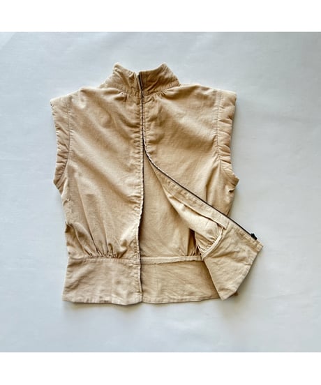 Back Zip High Neck Tops