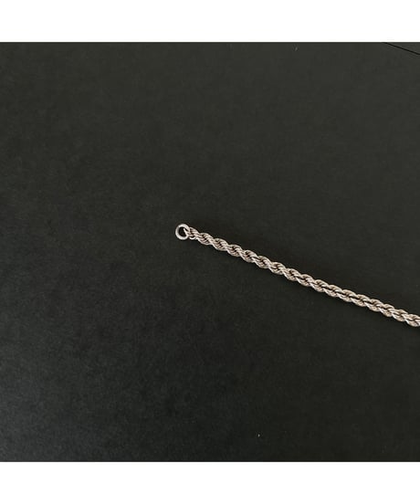 Vintage ITALY 925 Rope chain bracelet ②