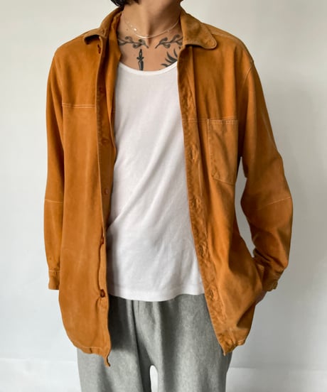 80s Vintage GOAT SUEDE LEATHER Shirt