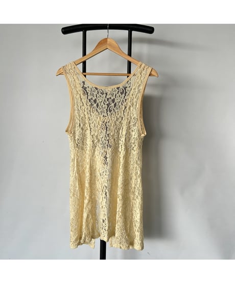 flower lace see-through Vest