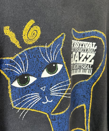 90s "JAZZ cat 1995" s/s tee one