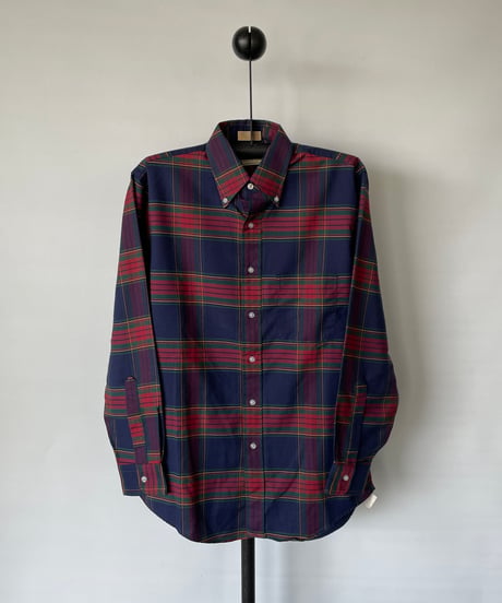80-90s L.L.bean B/D check shirt 15h-33
