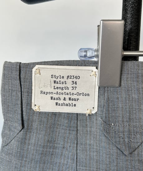 dead stock 70s Western Pants "GRAY"