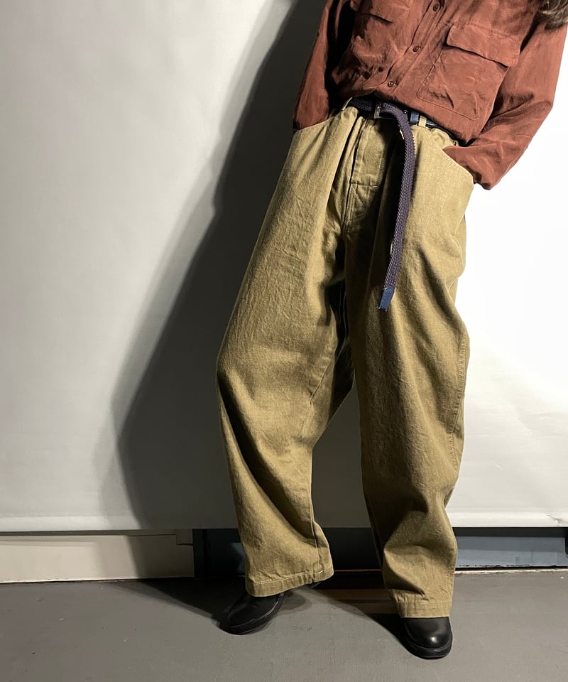 COMFORTABLE REASON ”Rodeo Slacks“ OLIVE | Clout