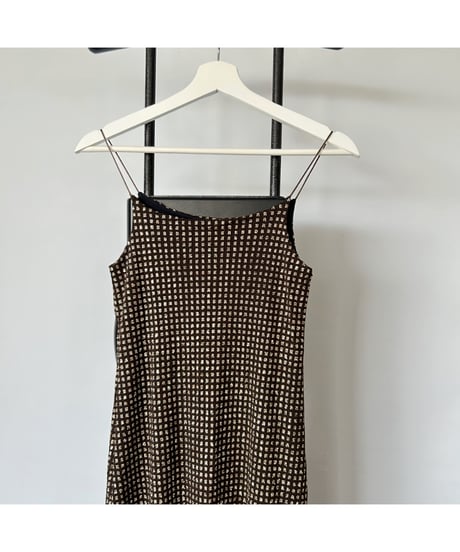 rectangle blanc PARIS Camisole Dress