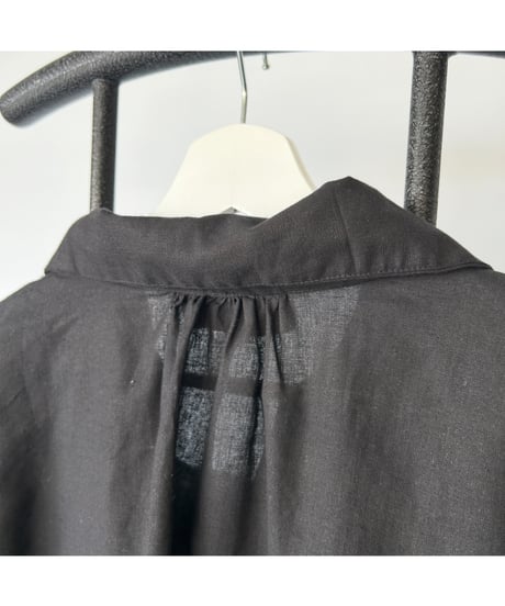 Vintage Lace up Gather Shirt