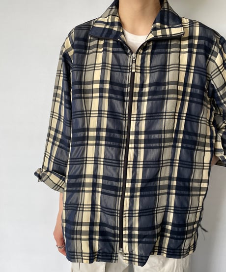 Europe Vintage Check Blouson