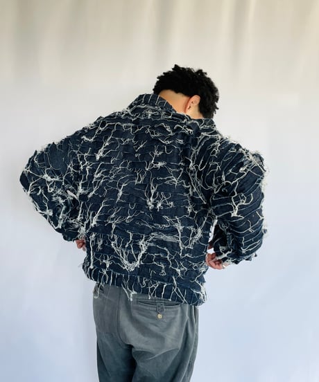 NAM "TRUMPET TRUCKER JACKET FRINGE DENIM"