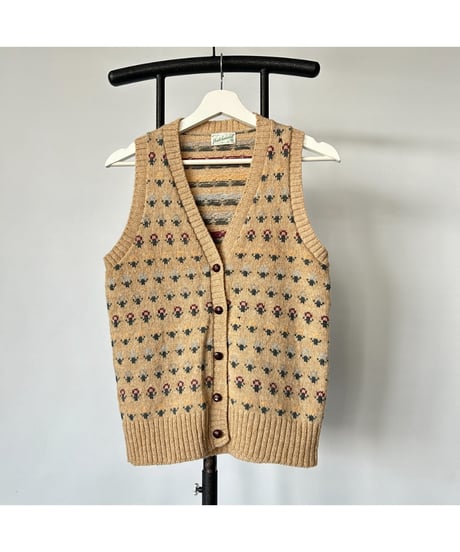 60~70s Butch maid Knit Vest
