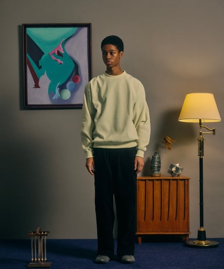COMFORTABLE REASON "Straight Cords Slacks"