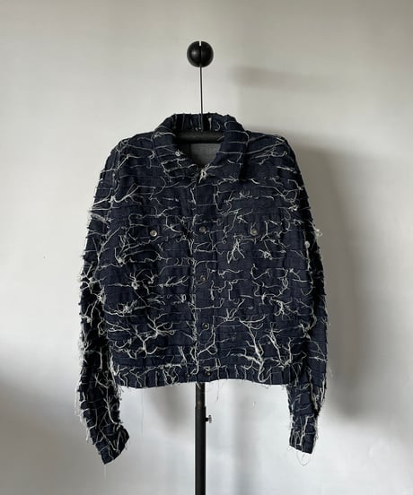 NAM "TRUMPET TRUCKER JACKET FRINGE DENIM"