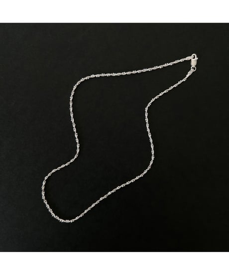 DEAD STOCK Vintage Italy 925 tiny chain necklace double twist 11