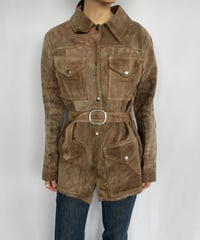 70-80s Vintage Pig leather suede Jacket