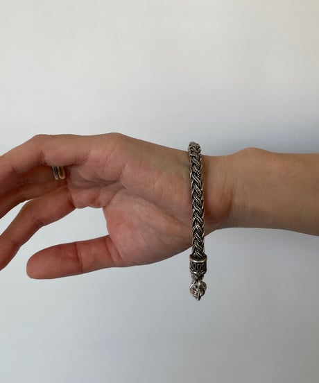 Europe vintage fox tail chain silver bracelet