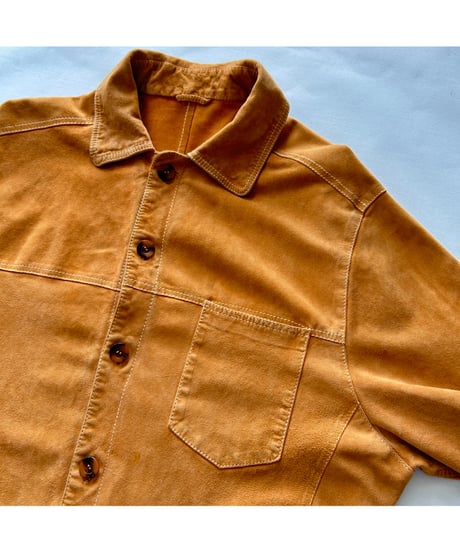 80s Vintage GOAT SUEDE LEATHER Shirt