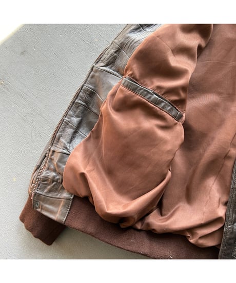 80s Leather Jacket "TOP GUN"