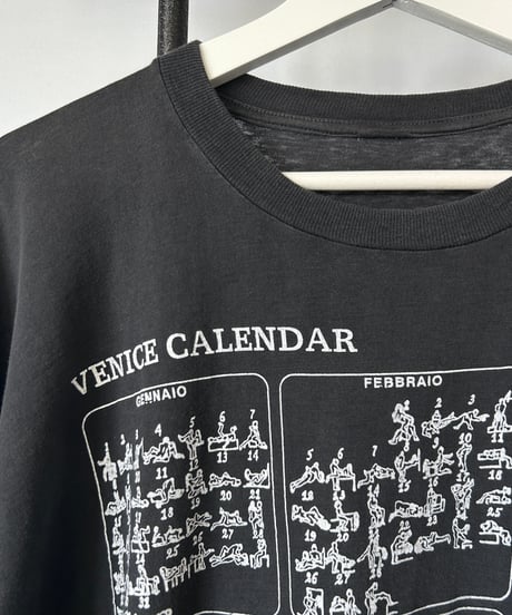 80~90s "VENICE CALENDAR" s/s tee