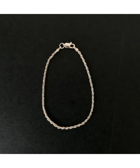 Vintage ITALY 925 Rope chain bracelet　①