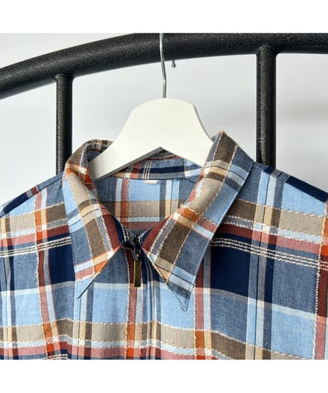 80s Check Zip-up Blouson