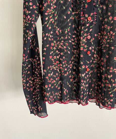 flower mesh cardigan