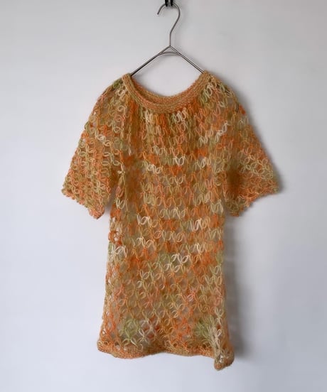 VINTAGE mohair crochet knit