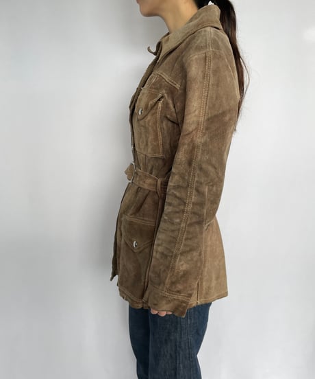 70-80s Vintage Pig leather suede Jacket