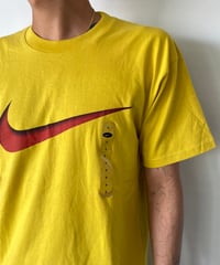 dead stock "90s NIKE Swoosh" s/s tee S