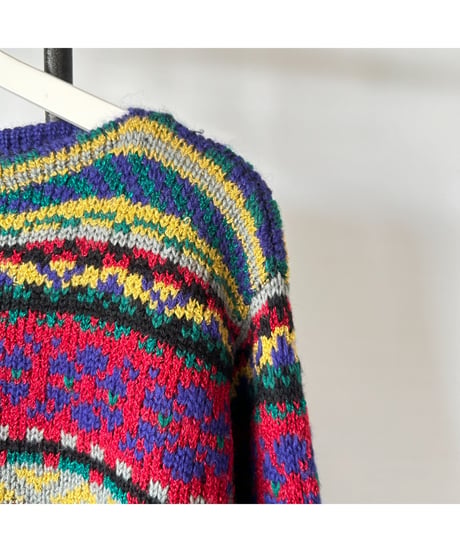 Europe Vintage Boat neck Sweater