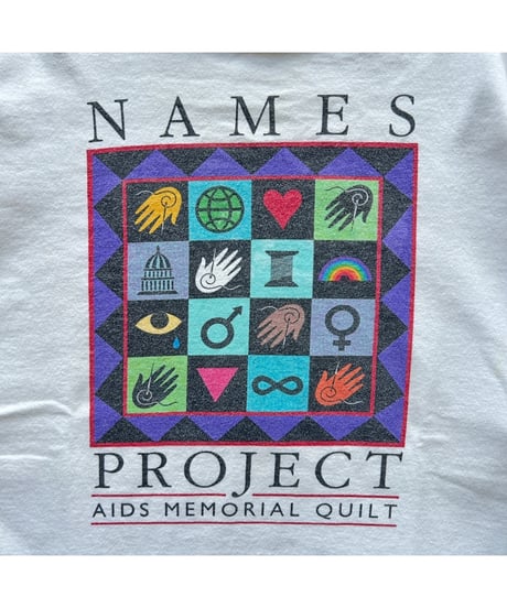 90s~00s "AIDS MEMORIAL QUILT" Tee