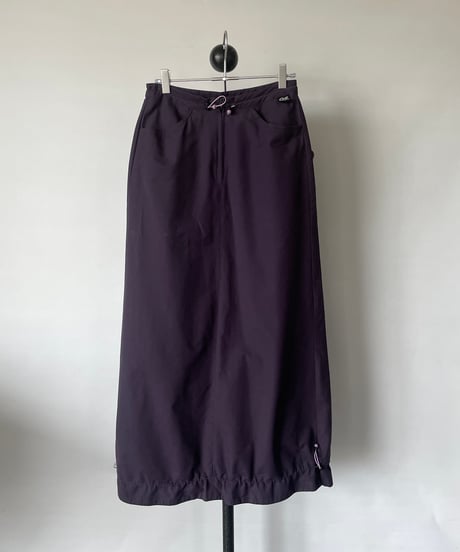 Drawstring long skirt