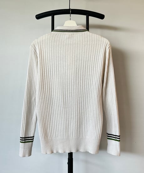 euro vintage acrylic knit polo